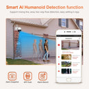 ESCAM QF218 1080P Pan / Tilt AI Humanoid Detection IP66 Waterproof WiFi IP Camera, Support ONVIF / Night Vision / TF Card / Two-way Audio, EU Plug