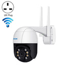 ESCAM QF218 1080P Pan / Tilt AI Humanoid Detection IP66 Waterproof WiFi IP Camera, Support ONVIF / Night Vision / TF Card / Two-way Audio, UK Plug