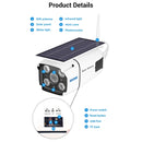 ESCAM QF260 1080P Solar Panel IP66 Waterproof WiFi IP Camera, Support Motion Detection / Night Vision / TF Card / Two-way Audio (White)