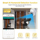 ESCAM QF288 HD 3MP PAN / Tilt / Zoom AI Humanoid Detection WiFi IP Camera, Support Night Vision / TF Card / Two-way Audio, EU Plug