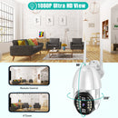 QX33 1080P Panoramic PTZ 360 Degree Rotating WIFI Camera, Support Day and Night Full Color & Two-way Voice Intercom & Motion Detection Alarm & Video Playback & 64GB TF Card, US Plug