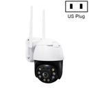 QX36 1080P 3.0MP 3.6mm Lens IP65 Waterproof PTZ 360 Degree Rotating WIFI Camera, Support Day and Night Full Color & Two-way Voice Intercom & Motion Humanoid Detection & Video Playback & 128GB TF Card, US Plug