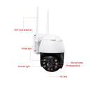QX36 1080P 3.0MP 3.6mm Lens IP65 Waterproof PTZ 360 Degree Rotating WIFI Camera, Support Day and Night Full Color & Two-way Voice Intercom & Motion Humanoid Detection & Video Playback & 128GB TF Card, AU Plug