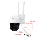 QX36 1080P 3.0MP 3.6mm Lens IP65 Waterproof PTZ 360 Degree Rotating WIFI Camera, Support Day and Night Full Color & Two-way Voice Intercom & Motion Humanoid Detection & Video Playback & 128GB TF Card, US Plug