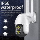 QX41 1080P 2.0MP Dual Lens IP66 Waterproof Panoramic PTZ WIFI Camera, Support Day and Night Full Color & Two-way Voice Intercom & Smart Alarm & Video Playback & 128GB TF Card, UK Plug