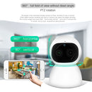 YT48 HD Wireless Indoor Network Shaking Head Binocular Camera, Support Motion Detection & Infrared Night Vision & Micro SD Card, US Plug