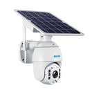 ESCAM QF480 US Version HD 1080P IP66 Waterproof 4G Solar Panel PT IP Camera without Battery, Support Night Vision / Motion Detection / TF Card / Two Way Audio (White)
