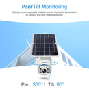 ESCAM QF480 EU Version HD 1080P IP66 Waterproof 4G Solar Panel PT IP Camera without Battery, Support Night Vision / Motion Detection / TF Card / Two Way Audio (White)