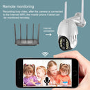 Q20 Outdoor Waterproof Mobile Phone Remotely Rotate Wireless WiFi HD Camera, Support Three Modes of Night Vision & Motion Detection Video / Alarm & Recording, EU Plug