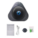 ESCAM Q8 960P 360 Degrees Fisheye Lens 1.3MP WiFi IP Camera, Support Motion Detection / Night Vision, IR Distance: 5-10m,UK Plug(Black)