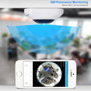 ESCAM Q8 960P 360 Degrees Fisheye Lens 1.3MP WiFi IP Camera, Support Motion Detection / Night Vision, IR Distance: 5-10m,UK Plug(Black)