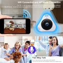 ESCAM Q8 960P 360 Degrees Fisheye Lens 1.3MP WiFi IP Camera, Support Motion Detection / Night Vision, IR Distance: 5-10m,UK Plug(Black)