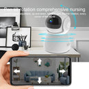 ZAS-5G01 1080P Home 5G WiFi Dual-band Panoramic Camera, Support IR Night Vision & TF Card Slot & AP Hot Spot & Designated Alarm Area, EU Plug