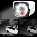633H2 / A 1080P 3.6mm Lens CCTV DVR Surveillance System IP66 Weatherproof Indoor Security Bullet Camera with 6 LED Array, Support Night Vision(White)