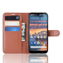 Litchi Texture Horizontal Flip Leather Case for Nokia 4.2, with Wallet & Holder & Card Slots (Brown)