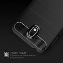 For Nokia 1 Brushed Texture Carbon Fiber Shockproof TPU Protective Back Case (Black)