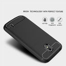 For Nokia 1 Brushed Texture Carbon Fiber Shockproof TPU Protective Back Case (Black)