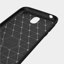 For Nokia 1 Brushed Texture Carbon Fiber Shockproof TPU Protective Back Case (Black)