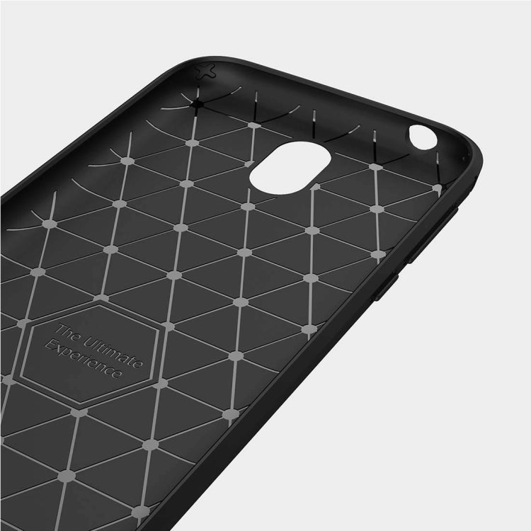 For Nokia 1 Brushed Texture Carbon Fiber Shockproof TPU Protective Back Case (Black)