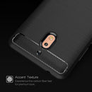 Brushed Texture Carbon Fiber Shockproof TPU Case for Nokia 2.1 (Navy Blue)