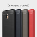 Brushed Texture Carbon Fiber Shockproof TPU Case for Nokia 2.1 (Navy Blue)