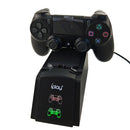 iplay Dual Port Charging Dock Station Stand / Controller Charging Stand for For Sony Playstation 4 PS4 & Slim PS4 Pro with LED Display Indicator Screen(Black)