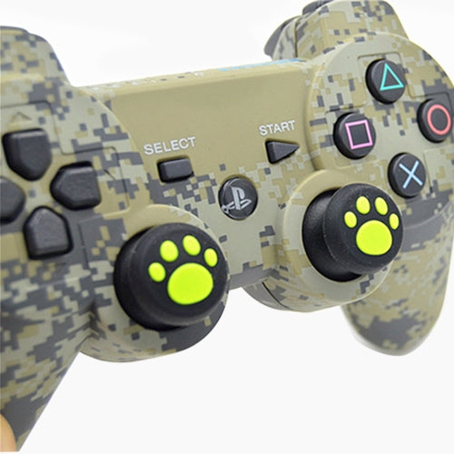 4 PCS Cute Cat Paw Silicone Protective Cover for PS4 / PS3 / PS2 / XBOX360 / XBOXONE / WIIU Gamepad Joystick(Green)