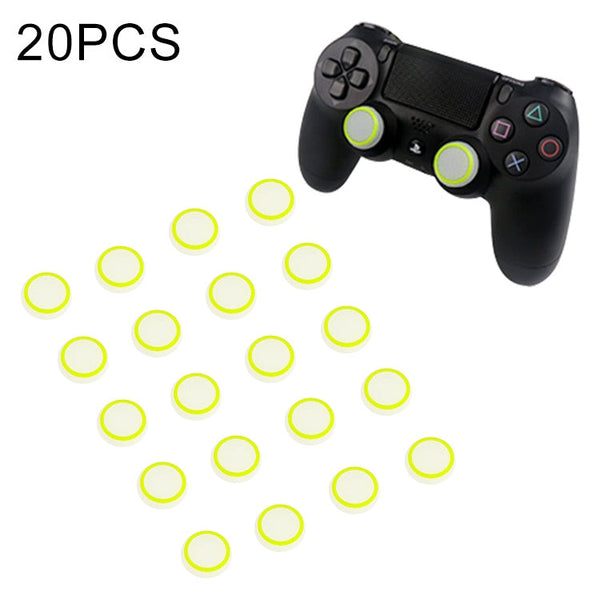 20 PCS Luminous Silicone Protective Cover for PS4 / PS3 / PS2 / XBOX360 / XBOXONE / WIIU Gamepad Joystick(Green)