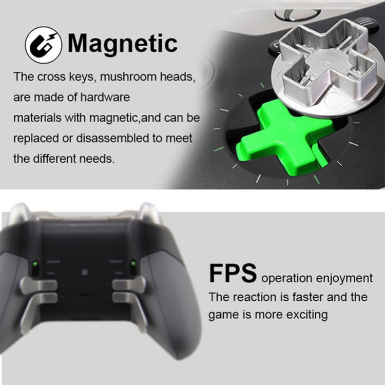 18 PCS Game Controller Handle Key Replacement Accessories for Xbox One ELITE(Green)