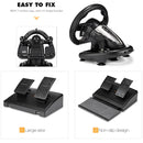 PXN-V3 Racing Game Steering Wheel for PC / PS3 / 4 / xbox one / switch(Orange)