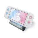 Portable Charging Charger Base Stand Station for Nintendo Switch Lite(Silver Grey)
