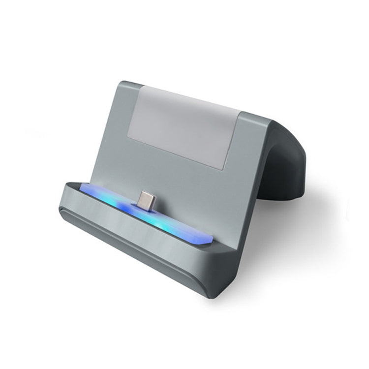 Portable Charging Charger Base Stand Station for Nintendo Switch Lite(Silver Grey)