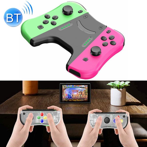 SP-5088ZJ For Switch Joy-con Left and Right Wireless Bluetooth GamePad Game Handle Controller(Pink Green)