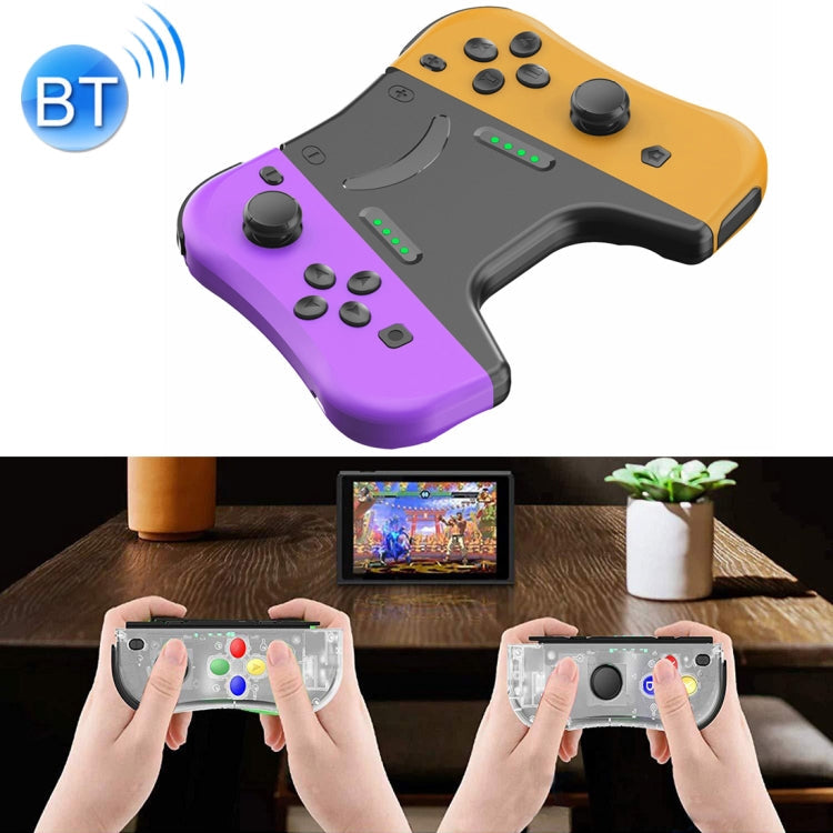 SP-5088ZJ For Switch Joy-con Left and Right Wireless Bluetooth GamePad Game Handle Controller(Purple + Yellow)