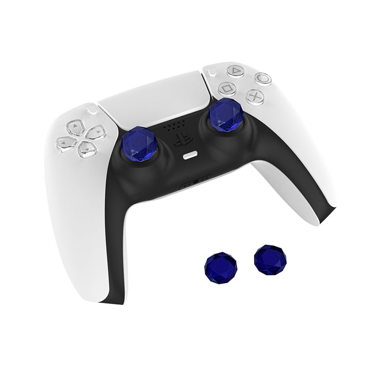 2 PCS Diamond Texture Games Grip Caps for PS5(Blue)