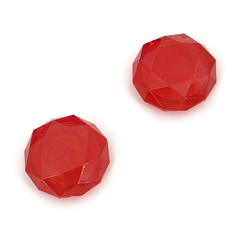 2 PCS Diamond Texture Games Grip Caps for PS5(Red)