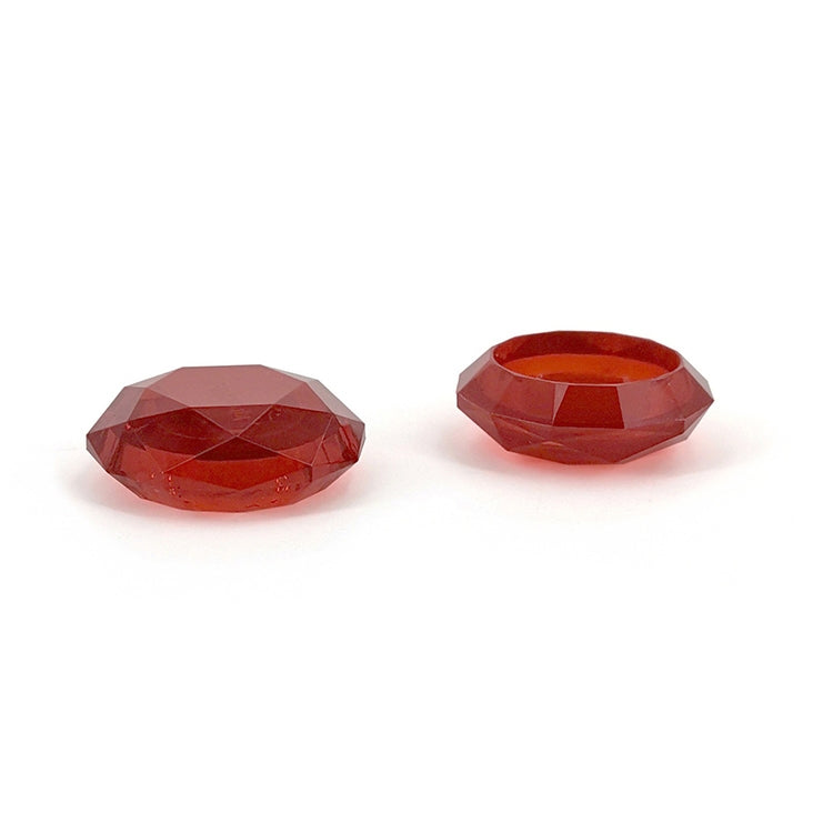 2 PCS Diamond Texture Games Grip Caps for PS5(Red)