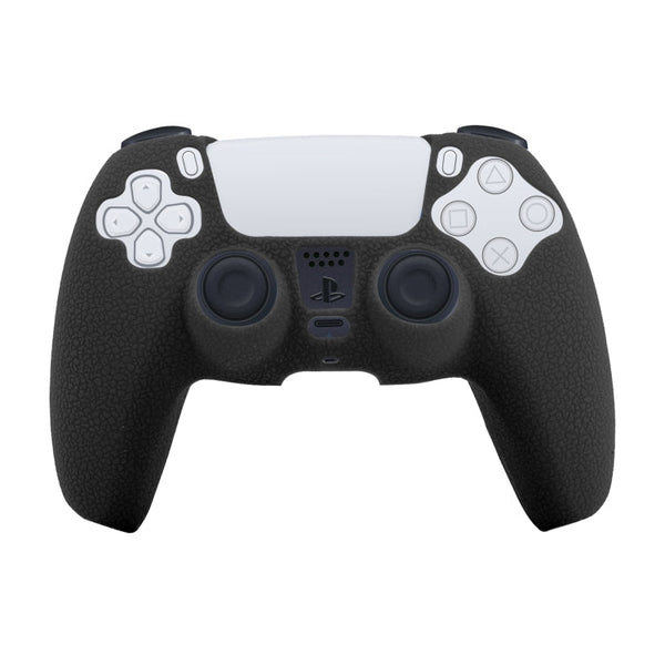 Leather Texture Silicone Protective Case For PS5(Black)