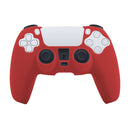Leather Texture Silicone Protective Case For PS5(Red)
