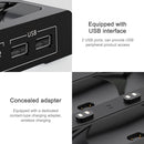 IPEGA PG-SW036 For Nintendo Switch Joy-Con Pro Multi-function Charging Cooling Base Handle Charging Base with Indicator NS Disc Earphone Storage Rack(Black)