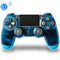 Transparent Wireless Bluetooth Game Handle Controller with Lamp for PS4, US Version(Blue)