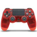 Transparent Wireless Bluetooth Game Handle Controller with Lamp for PS4, US Version(Red)