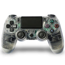 Transparent Wireless Bluetooth Game Handle Controller with Lamp for PS4, US Version(White)