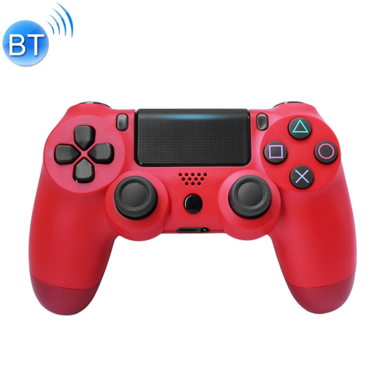 Wireless Bluetooth Game Handle Controller with Lamp for PS4, US Version(Red)