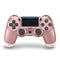 For PS4 Wireless Bluetooth Game Controller Gamepad with Light, EU Version(Rose Gold)