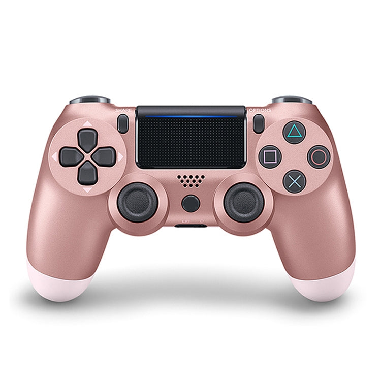 For PS4 Wireless Bluetooth Game Controller Gamepad with Light, EU Version(Rose Gold)