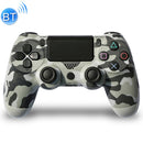 Camouflage Wireless Bluetooth Game Handle Controller with Lamp for PS4, EU Version(Grey)
