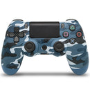 Camouflage Wireless Bluetooth Game Handle Controller with Lamp for PS4, EU Version(Blue)