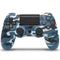 Camouflage Wireless Bluetooth Game Handle Controller with Lamp for PS4, EU Version(Blue)