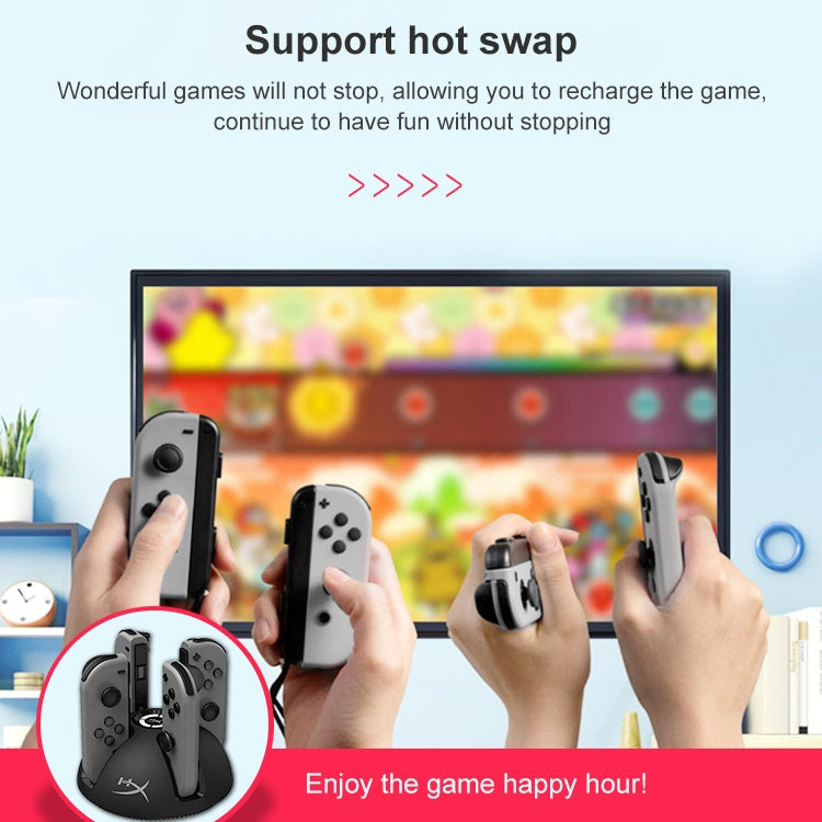 Kingston Chargeplay Quad Switch HX-CPQD-U Doji Gaming Handle Charger Station for Nintendo Switch